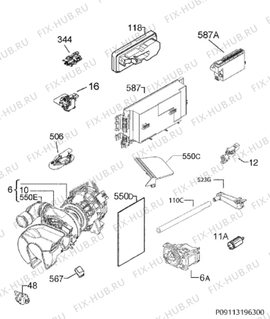 Взрыв-схема посудомоечной машины Juno JGVN45515 - Схема узла Electrical equipment 268